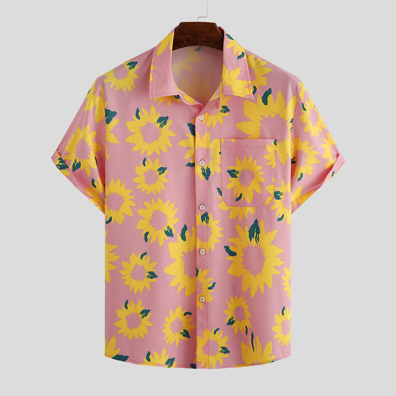 INCERUN Mens Hawaiian Casual Dress Shirts Short Sleeved Loose Beach Aloha  Cool Tops | Walmart Canada